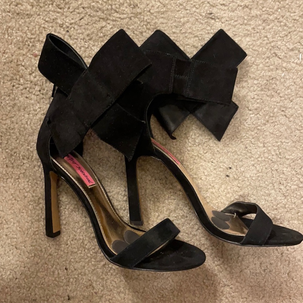 Betsey Johnson heels with bow detail